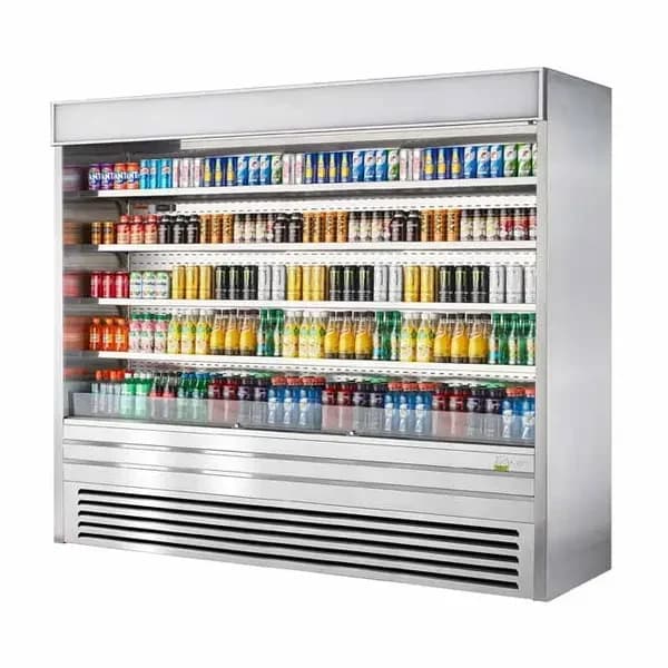 Turbo Air TOM-96ES-N Stainless Steel Vertical Air Curtain Open Display Merchandiser 92-7/8"W — view 2