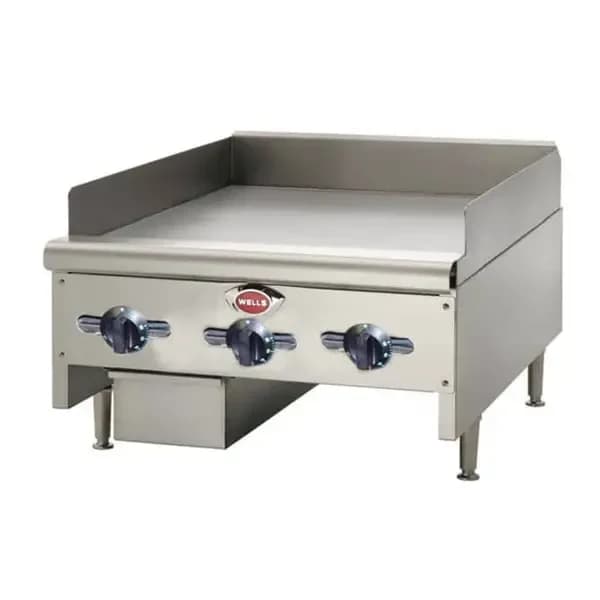 Wells HDTG-4830G Heavy Duty 120,000 BTU Thermostatic Control Gas Griddle 48"W — view 2