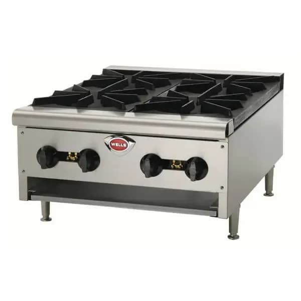 Wells HDHP-2430G Heavy Duty 104,000 BTU 4-Burner Gas Hot Plate 24"W — main image