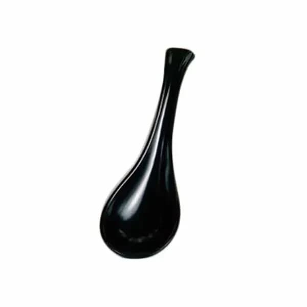 Thunder Group 7000BL Black Pearl 1 oz. Melamine Serving Spoon | Case of 60 — view 2