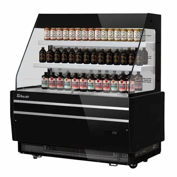 Turbo Air TBA49-50N-B Black Horizontal Open Display Case Merchandiser 48-7/8"W — view 2