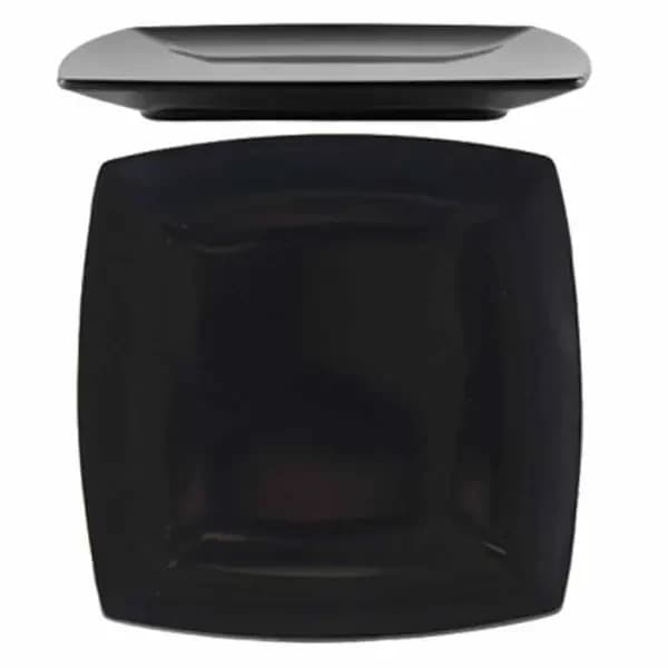 Thunder Group 29004BK Classic Black 4-1/2" x 4-1/2" Square Melamine Plate | Case of 12 — main image
